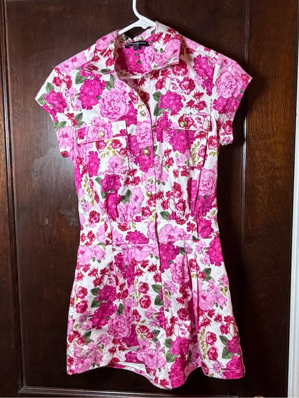 Generation Love Pink Floral Short Sleeve Romper